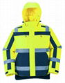 Winter Padded Hooded Reflective Jacket Workwear 2