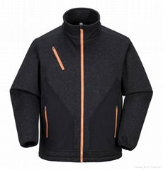 Men's Knitted Polyester Zip Up Jacket