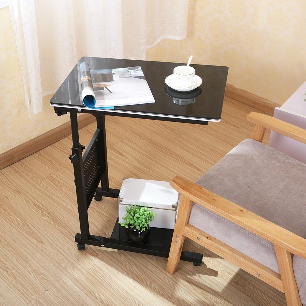 height adjustable computer table with wheels 4