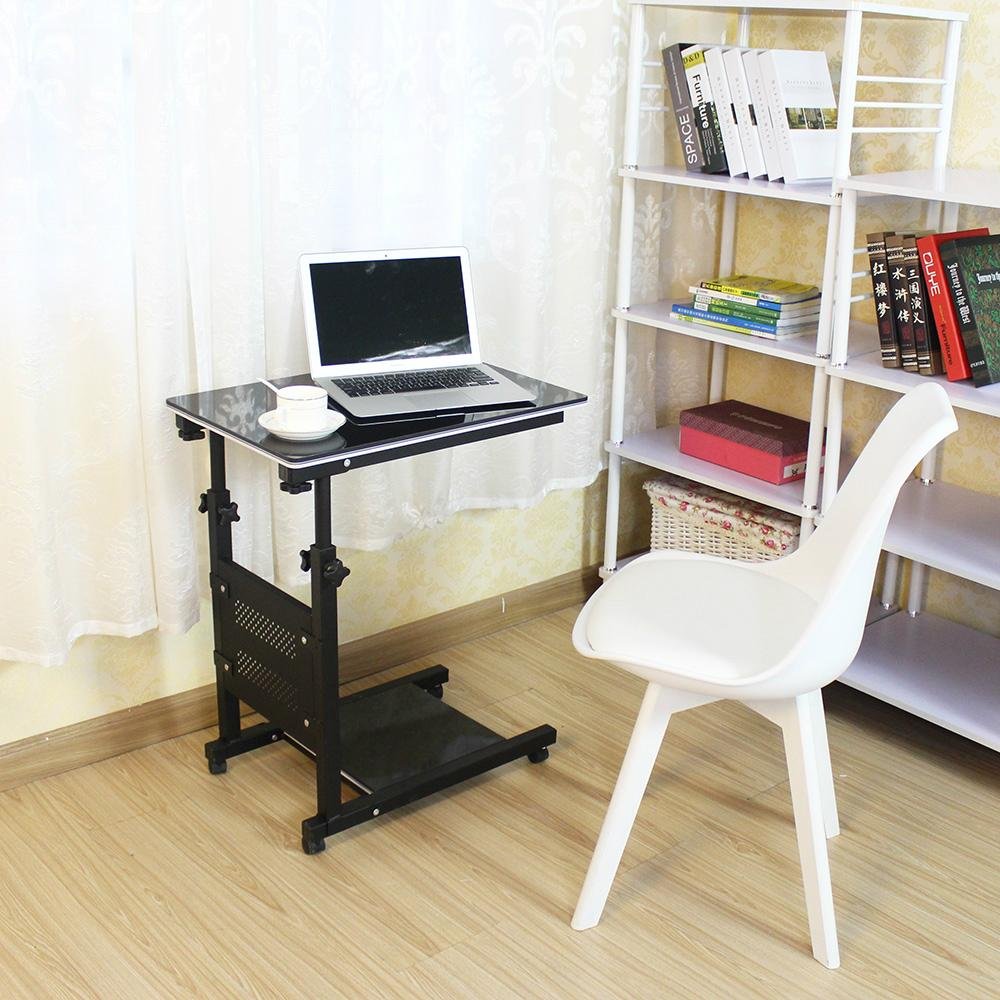 height adjustable computer table with wheels 5