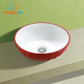 Waxiang Bathroom Porcelain Ceramic Vessel Vanity Sink Art Basin Ripple-designed 4