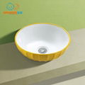 Waxiang Bathroom Porcelain Ceramic Vessel Vanity Sink Art Basin Ripple-designed 5