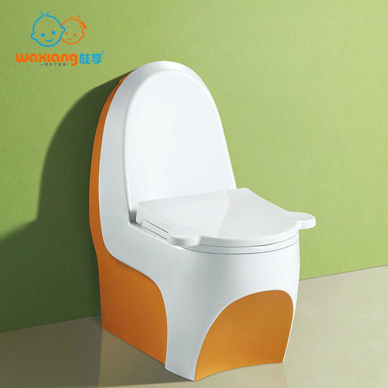 [Waxiang WA-8000] Child's White Ceramic Round Small Toilet Fashion Designed 2