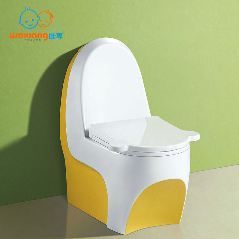 [Waxiang WA-8000] Child's White Ceramic Round Small Toilet Fashion Designed 5