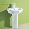 Children's Lavatory Pedestal Sink White China Wash Station for children 1