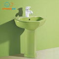 Children's Lavatory Pedestal Sink White China Wash Station for children 2