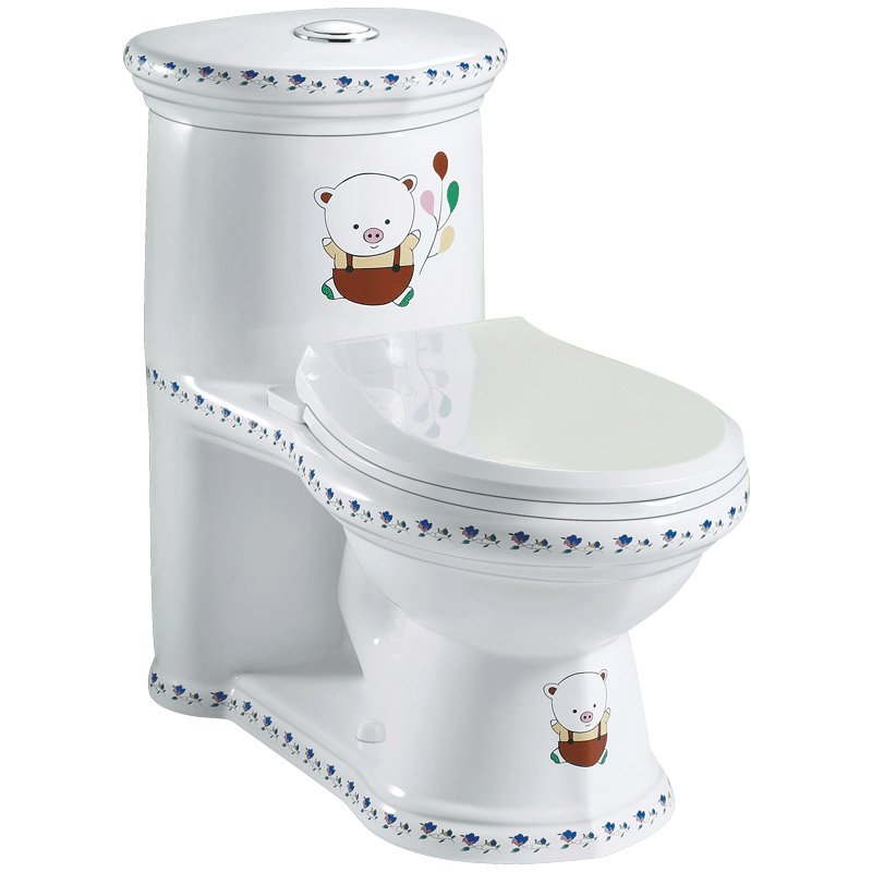 Child's White Ceramic Round Small Toilet [Waxiang WA-7000] 2