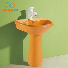 [Waxiang WB-2100]Child China White Mini Porcelain Pedestal Sink Toddler