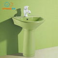 [Waxiang WB-2100]Child China White Mini Porcelain Pedestal Sink Toddler 2