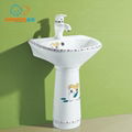 [Waxiang WB-2100]Child China White Mini Porcelain Pedestal Sink Toddler 3