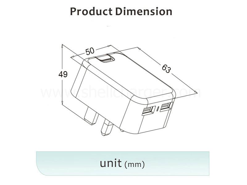 US 4 USB Port Wall charger  3