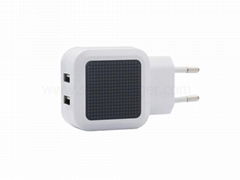 EU Plug,2USB Wall Charger