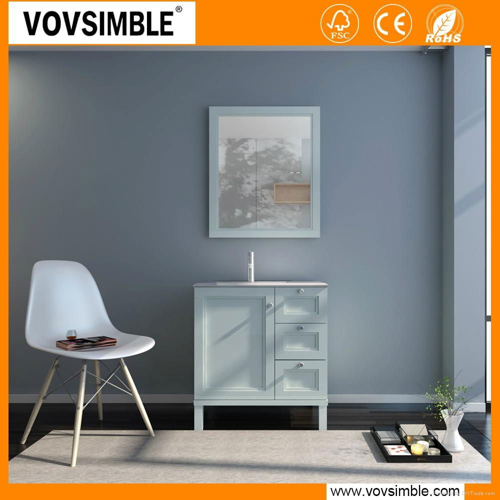 Vovsimble-Wall Mounted MDF or Plywood Faced Melamine Bathroom Vanity Cabinet