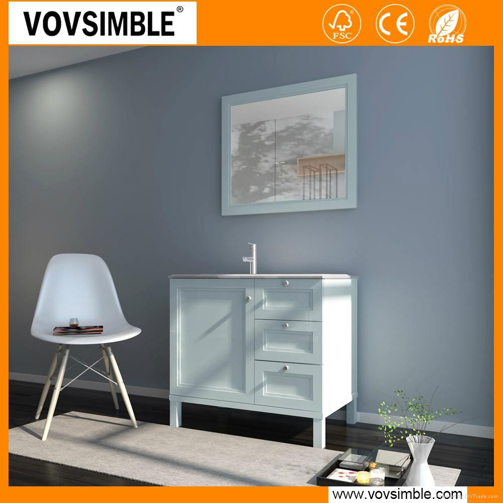 Vovsimble-Wall Mounted MDF or Plywood Faced Melamine Bathroom Vanity Cabinet 2