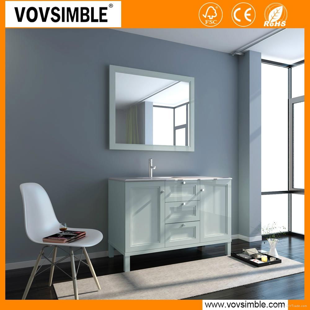 Vovsimble-Wall Mounted MDF or Plywood Faced Melamine Bathroom Vanity Cabinet 3