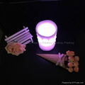 Drip tears paraffin fixed flame LED candle with real wax 2