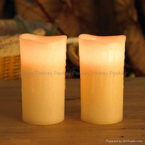 fixed wick LED candle with real wax 4