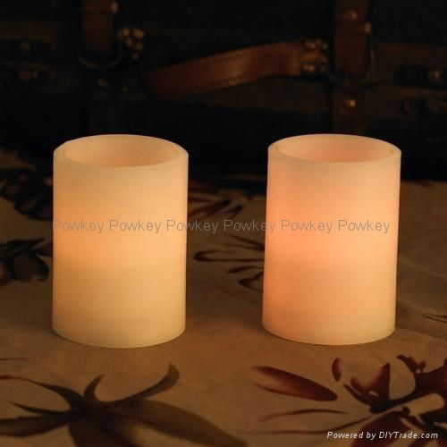 embossed LED candle with real wax 2