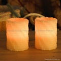 embossed LED candle with real wax 4