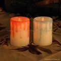 embossed LED candle with real wax 5