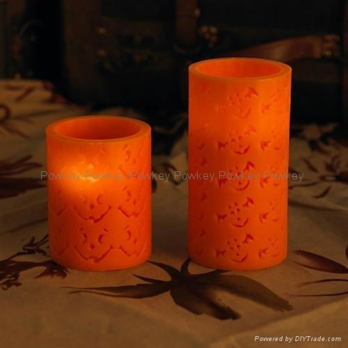 creative Christmas gift LED candle with real wax 5