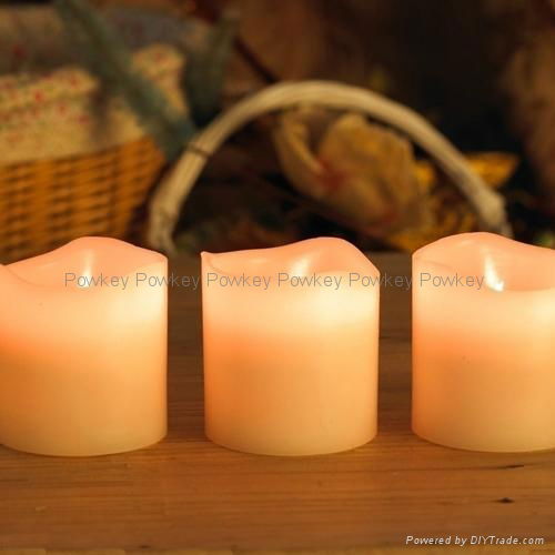 creative Christmas gift LED candle with real wax