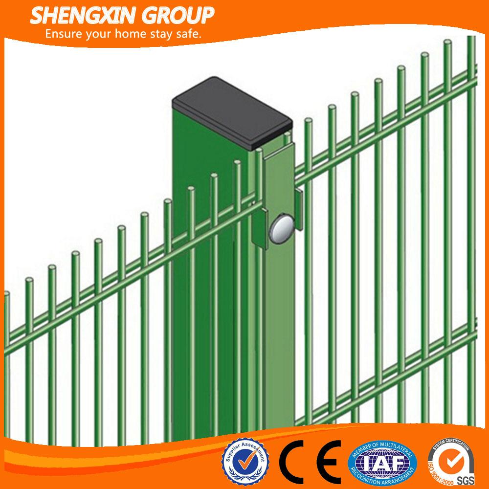 Galvanized double wire mesh fence 