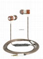 Nostalgia Wood Earphone In Ear Headset