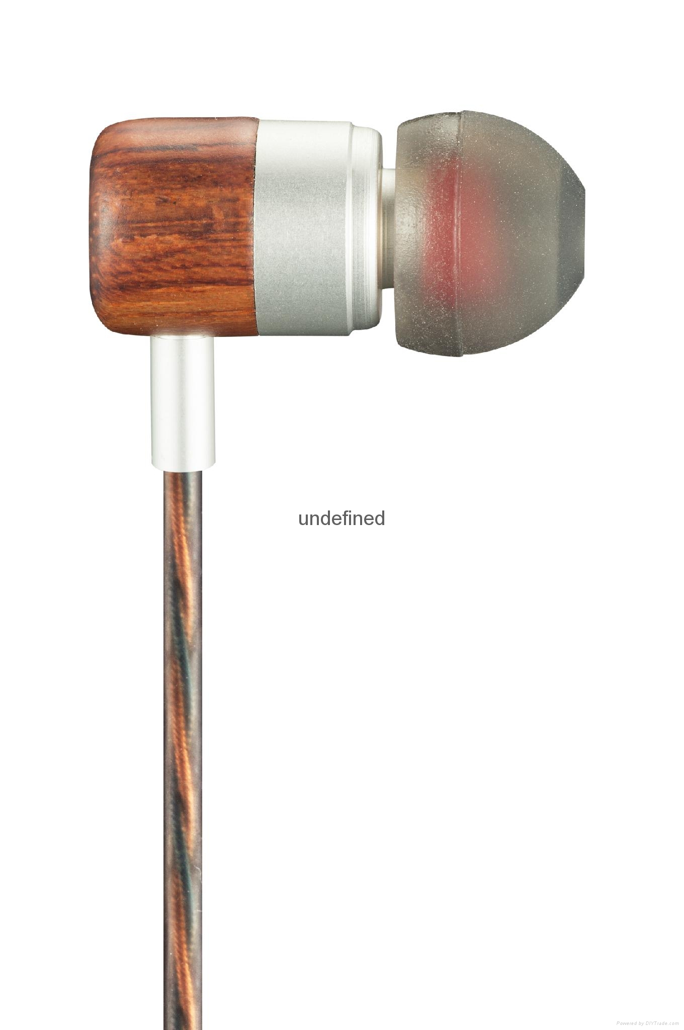 Nostalgia Wood Earphone In Ear Headset Wired Earbud 4