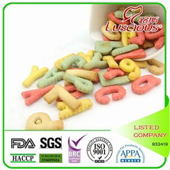 Bulk Biscuits in Letters Shape Pet Food Private Label