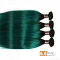 8A Wholesale Price Green Color Virgin Straight Hair Remy Human Hair Peruvian Rem 4