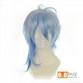 Amnesia Ikki White Mixed Blue Versatile Turned Alice Cosplay Wig