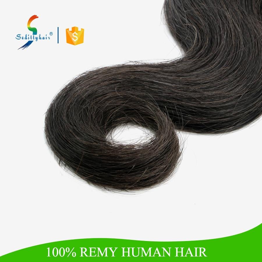 Seditty 8A Natural color 100% human Hair extension, body wave 3 bundle unprocess 3