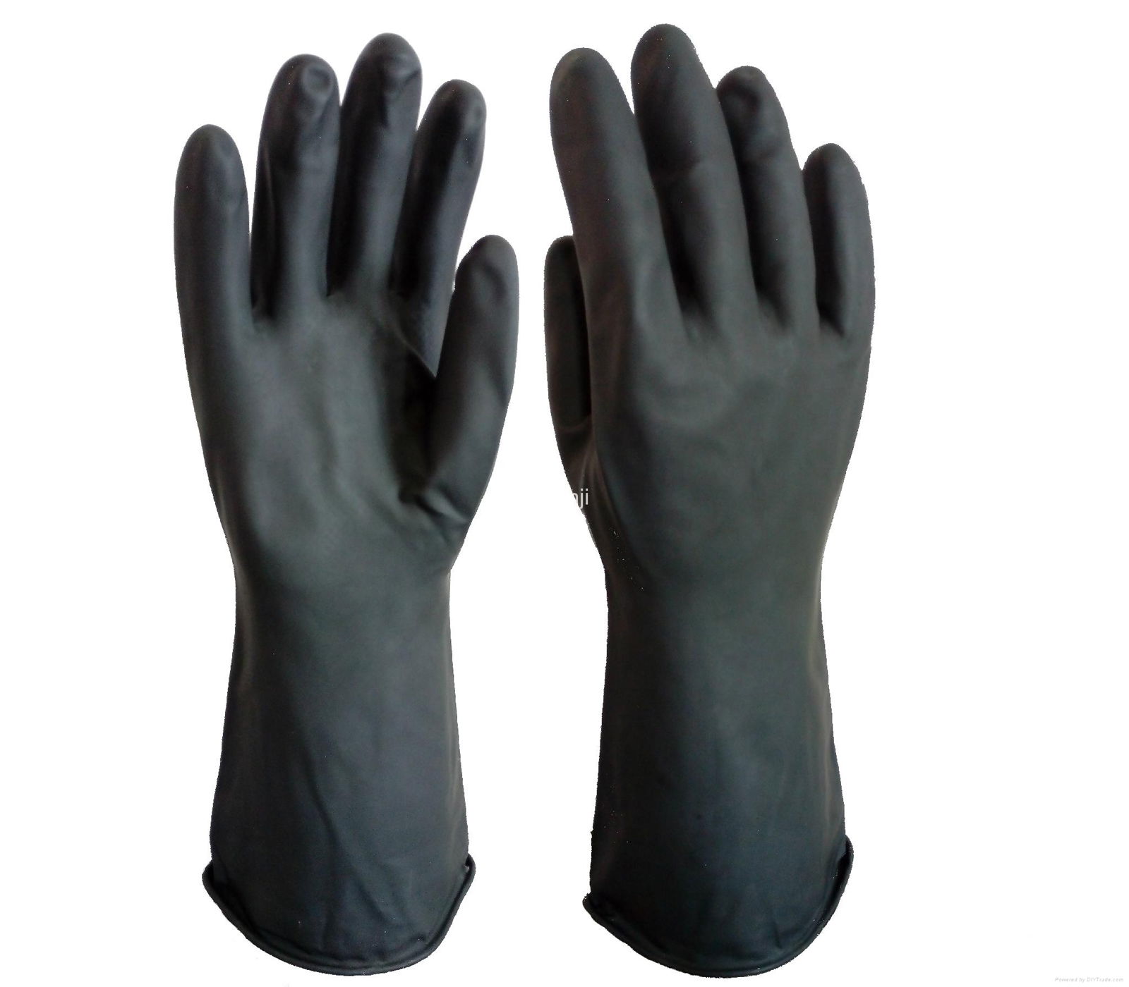 Industrial latex gloves / black and orange color latex gloves 2