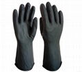外黑内橙乳胶手套-黑工业乳胶手套 2