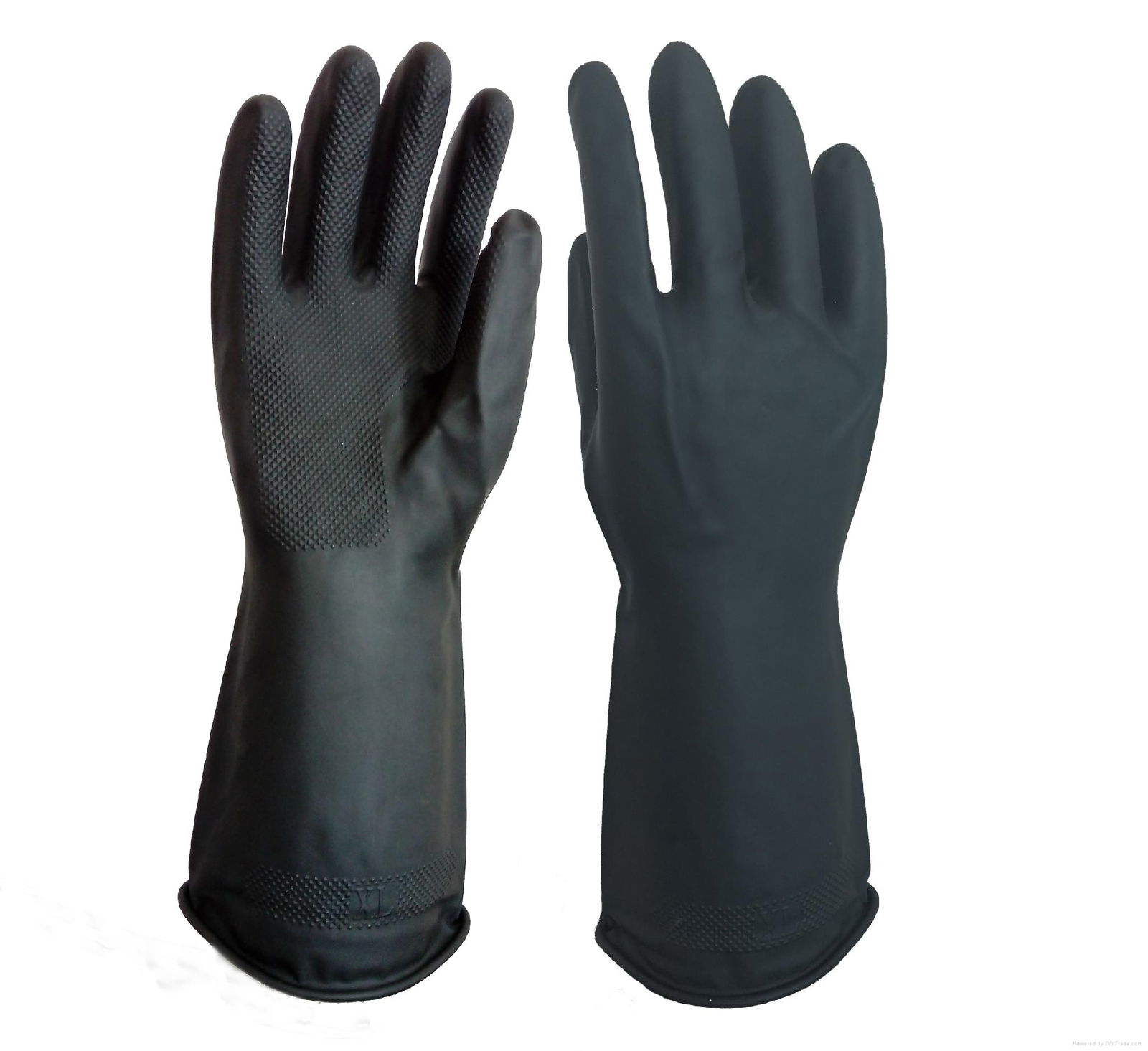 Industrial latex gloves / black and orange color latex gloves 3