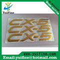  Logo 3D Soft PVC Label Soft Flexible Plastic Silver Gold Sticker adhesive  