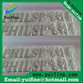  Logo 3D Soft PVC Label Soft Flexible Plastic Silver Gold Sticker adhesive   2