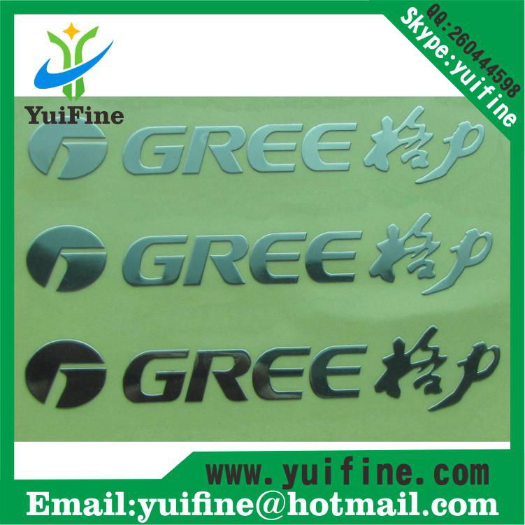 Trademark Logo Electroformed Thin Metal label nameplate Adhesive Nickel Sticker  3