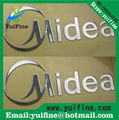 Trademark Logo Electroformed Thin Metal label nameplate Adhesive Nickel Sticker 