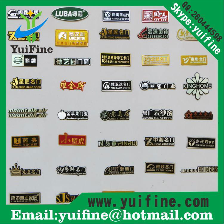 Trademark,Metal label Aluminum Metal Name Plate  Costomized Logo Nameplate tag 5