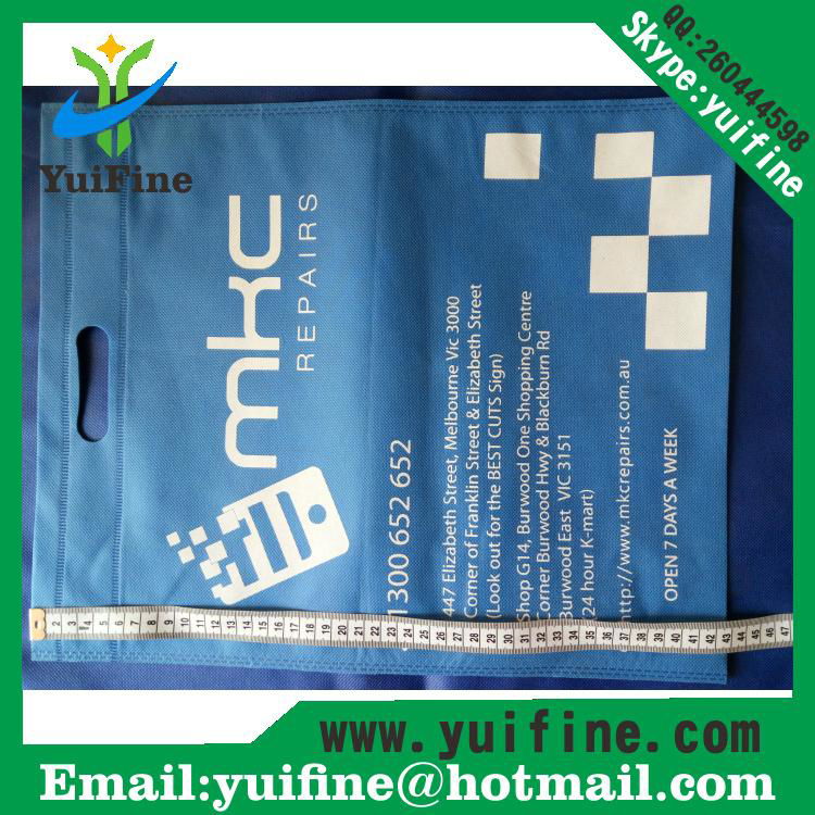 Punching Nonwoven Bag file bag Non Woven Fabric Bag Reusable Cloth Bag  5