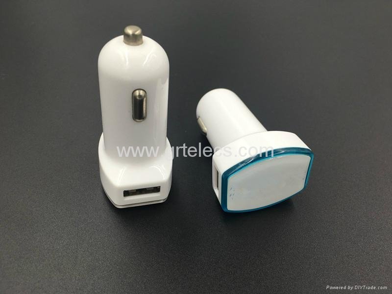 Wholesale universal double 2 USB car charger for smartphones 3