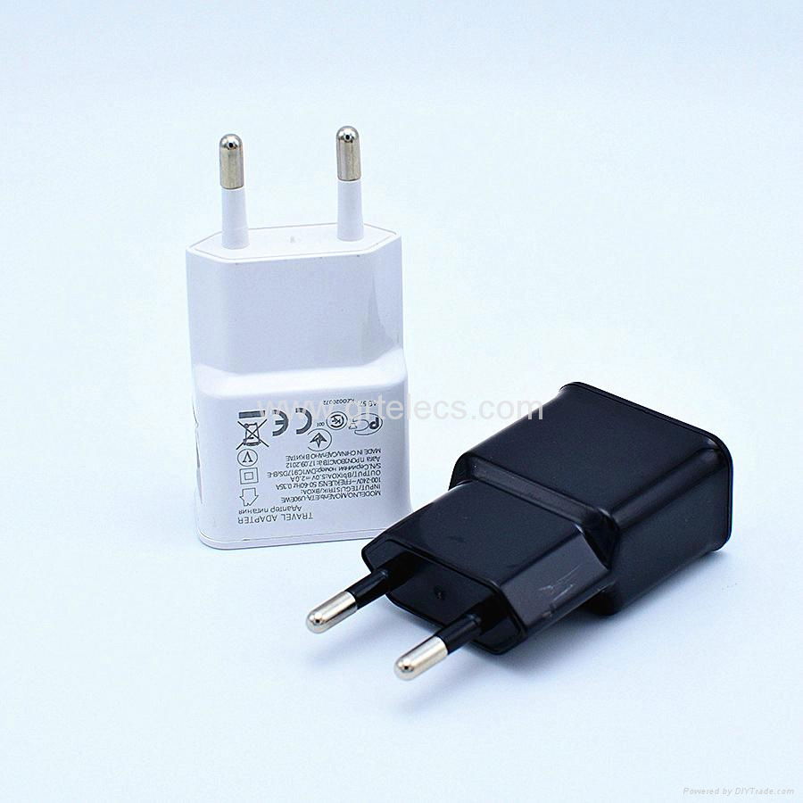 High quality Dual USB home charger EU/US plug for mobile phones 4