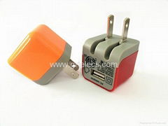 5V 1A folding plug micro USB wall charger for smartphone
