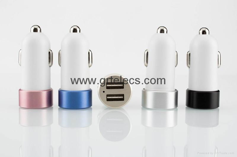 Reversible USB dual 2 USB port car charger 2