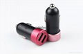 Reversible USB dual 2 USB port car charger 3