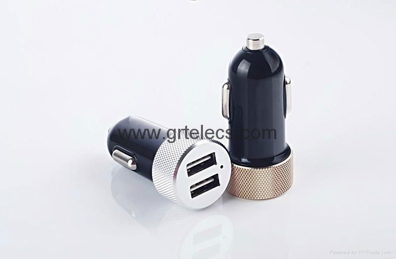 Reversible USB dual 2 USB port car charger 5