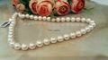 White  circular Freshwater  Pearl necklace  4