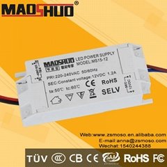 DC12V 15W LED power supply constant voltage use for led strip with high quality